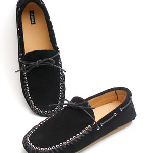 May Moccasin - Black/Silver
