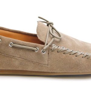 May Moccasin - Taupe/Silver