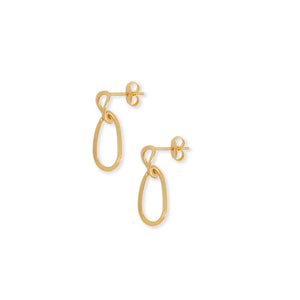 Paper Clip Small Earring - Gold