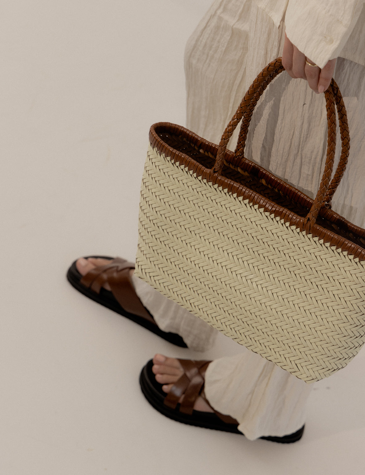 Amelia Bag - Cream/Vintage Tan