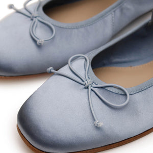 Ballet Flat - Capri Blue Satin