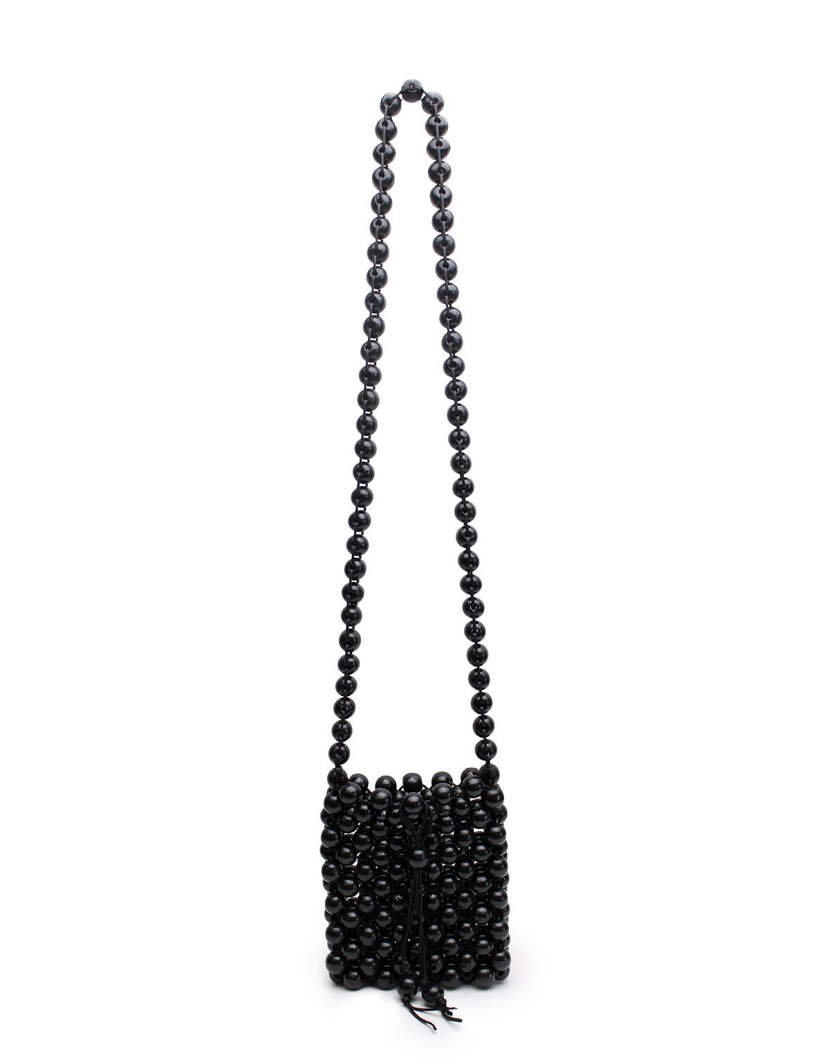 Beaded Cross Body Bag - Black