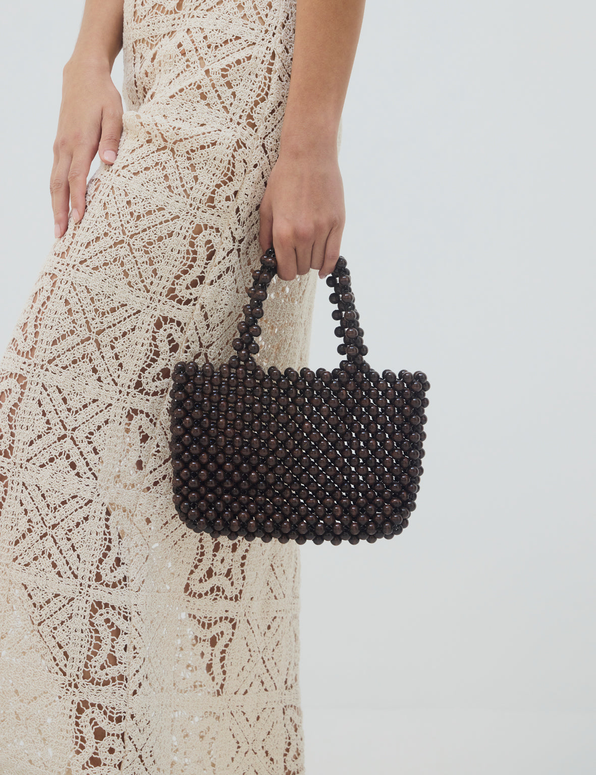 Bon Bon Beaded Bag - Brown