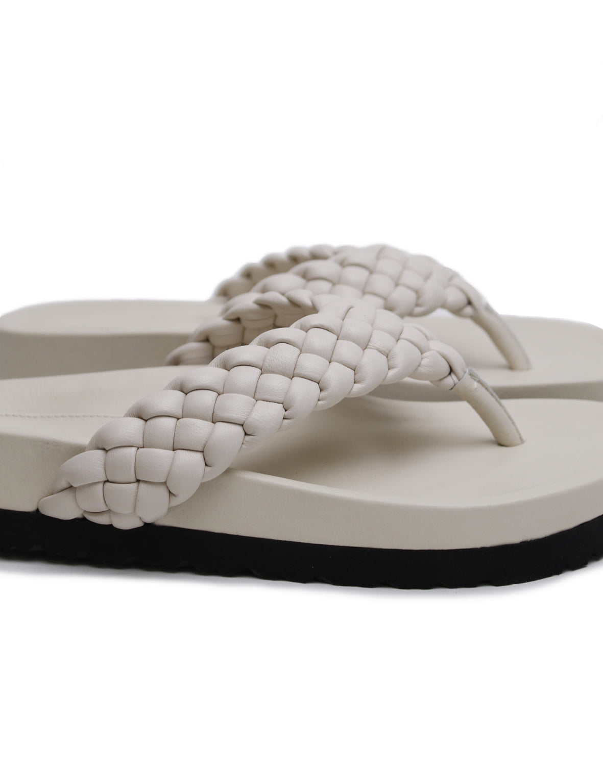 Braided Thong - Cream