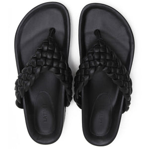 Braided Thong - Black