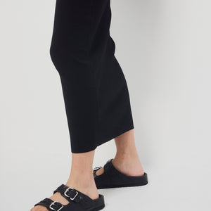 Buckle Sandal - Black Woven/Silver