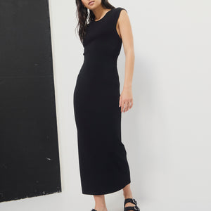 Buckle Sandal - Black Woven/Silver