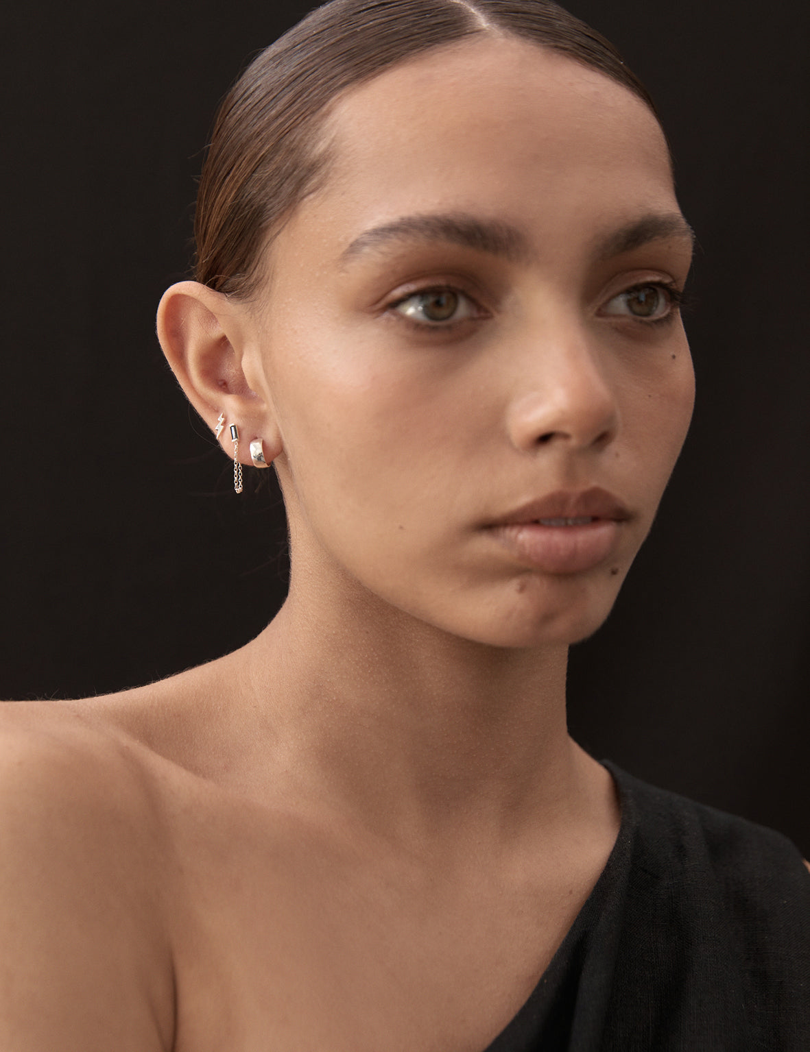 Curl Small Hoop - Silver