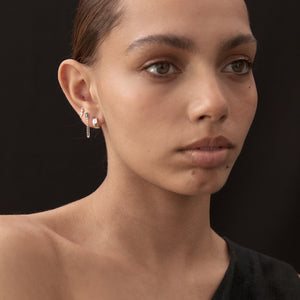 Curl Small Hoop - Silver