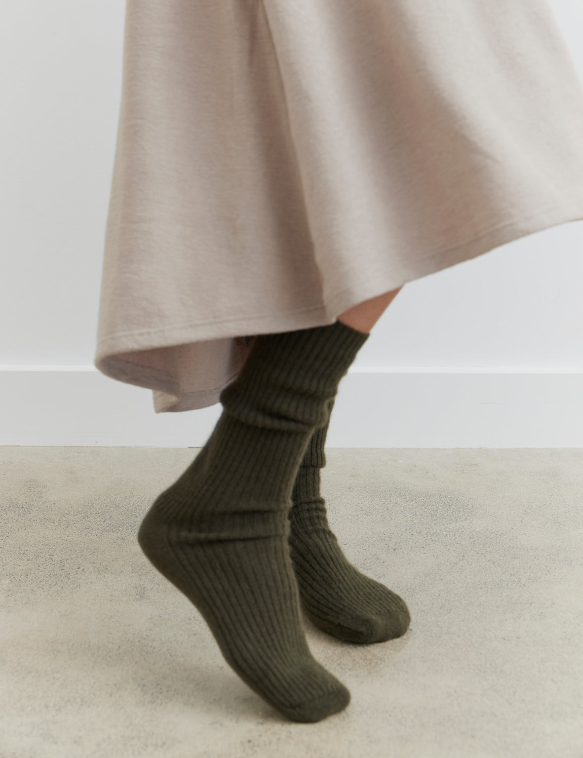Cashmere Bed Sock - Forest