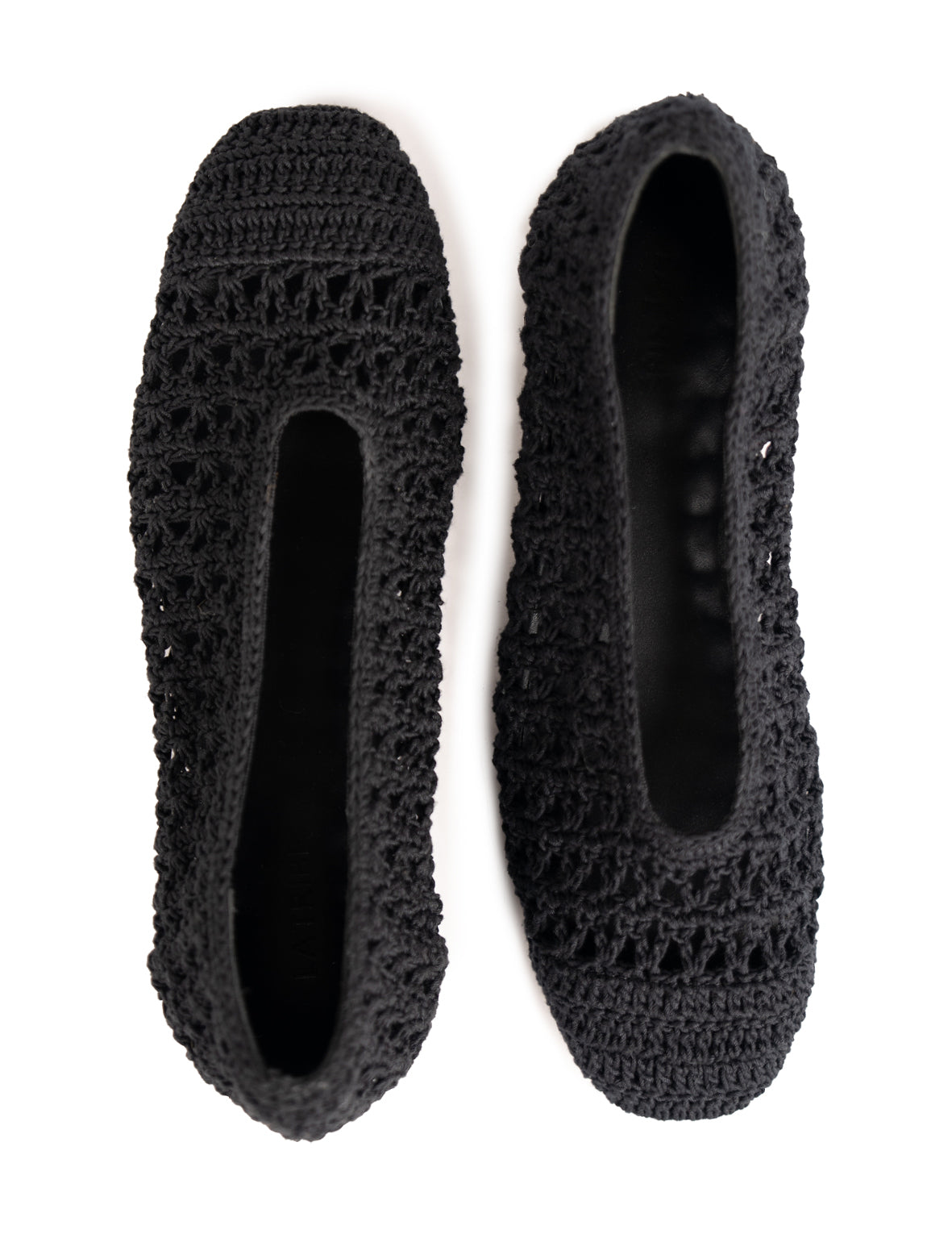 Crochet Ballet Flat Black
