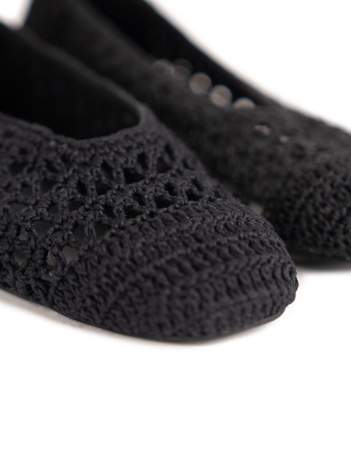 Crochet Ballet Flat Black