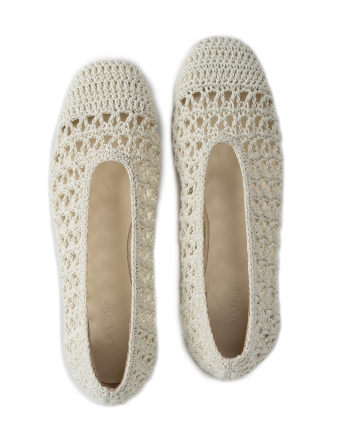 Crochet Ballet Flat Cream