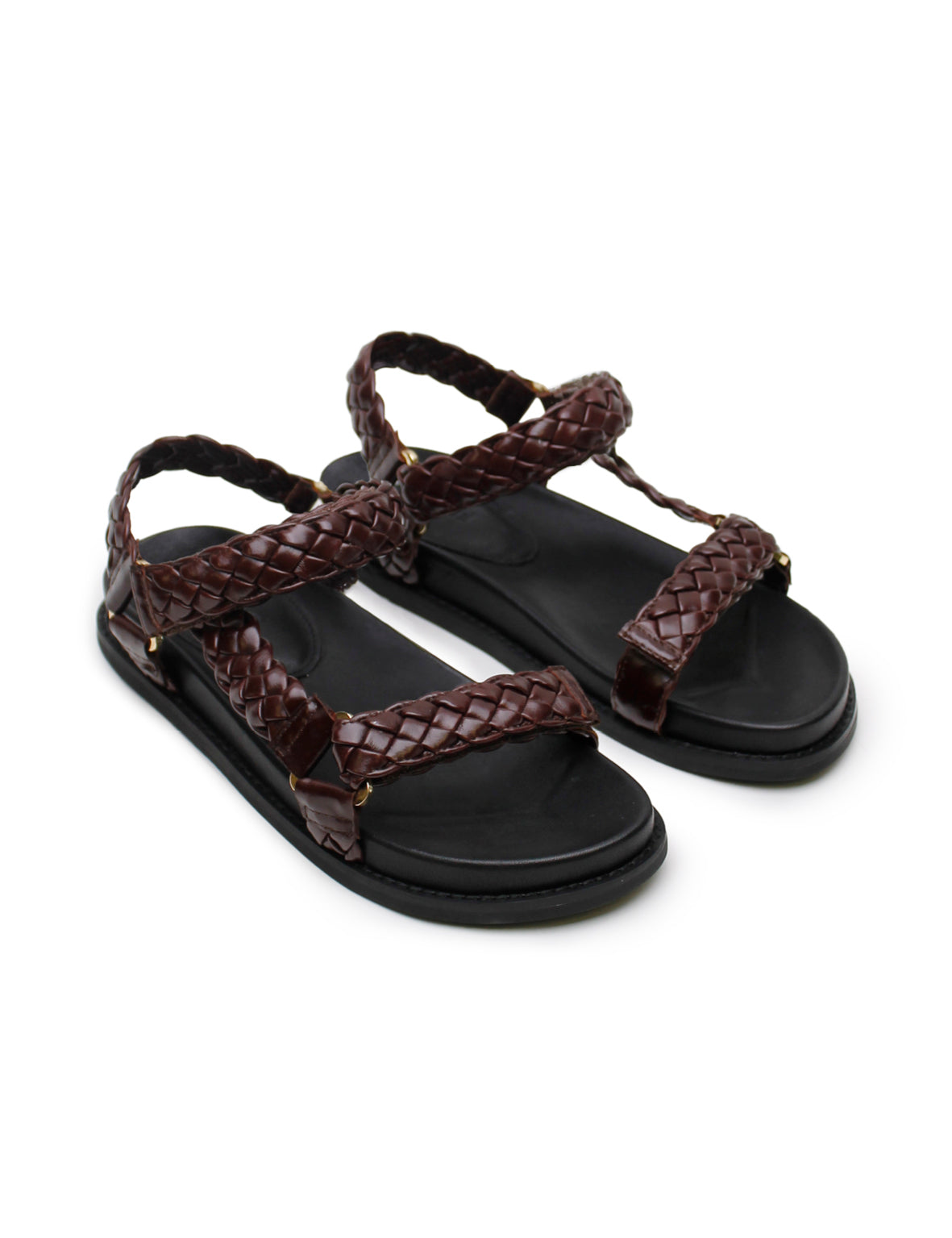 Elke Braided Sandal Black Cherry La Tribe