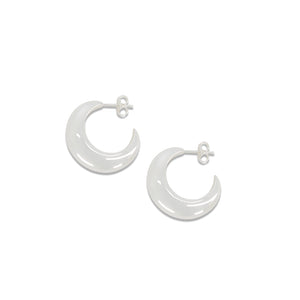 Half Moon Hoop - Silver