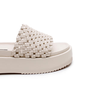 Knotted Platform Slide - Milk