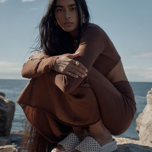 Knotted Platform Slide - Milk