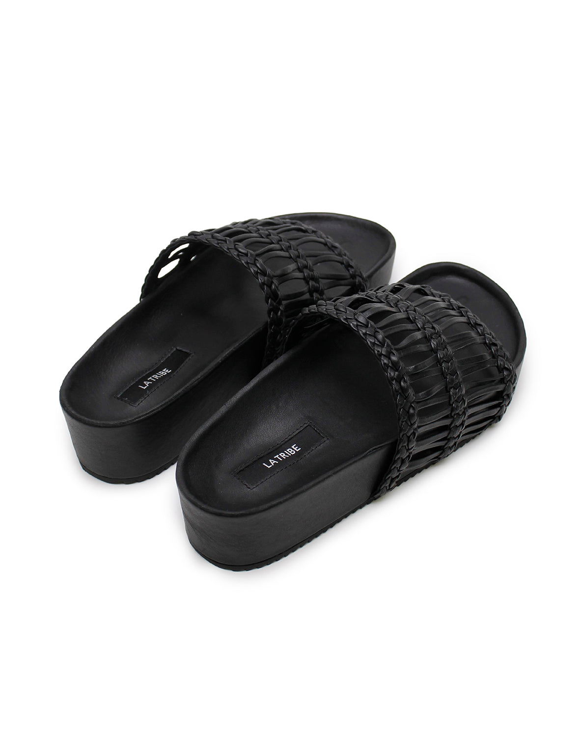 Lou Platform Slide Black – La Tribe