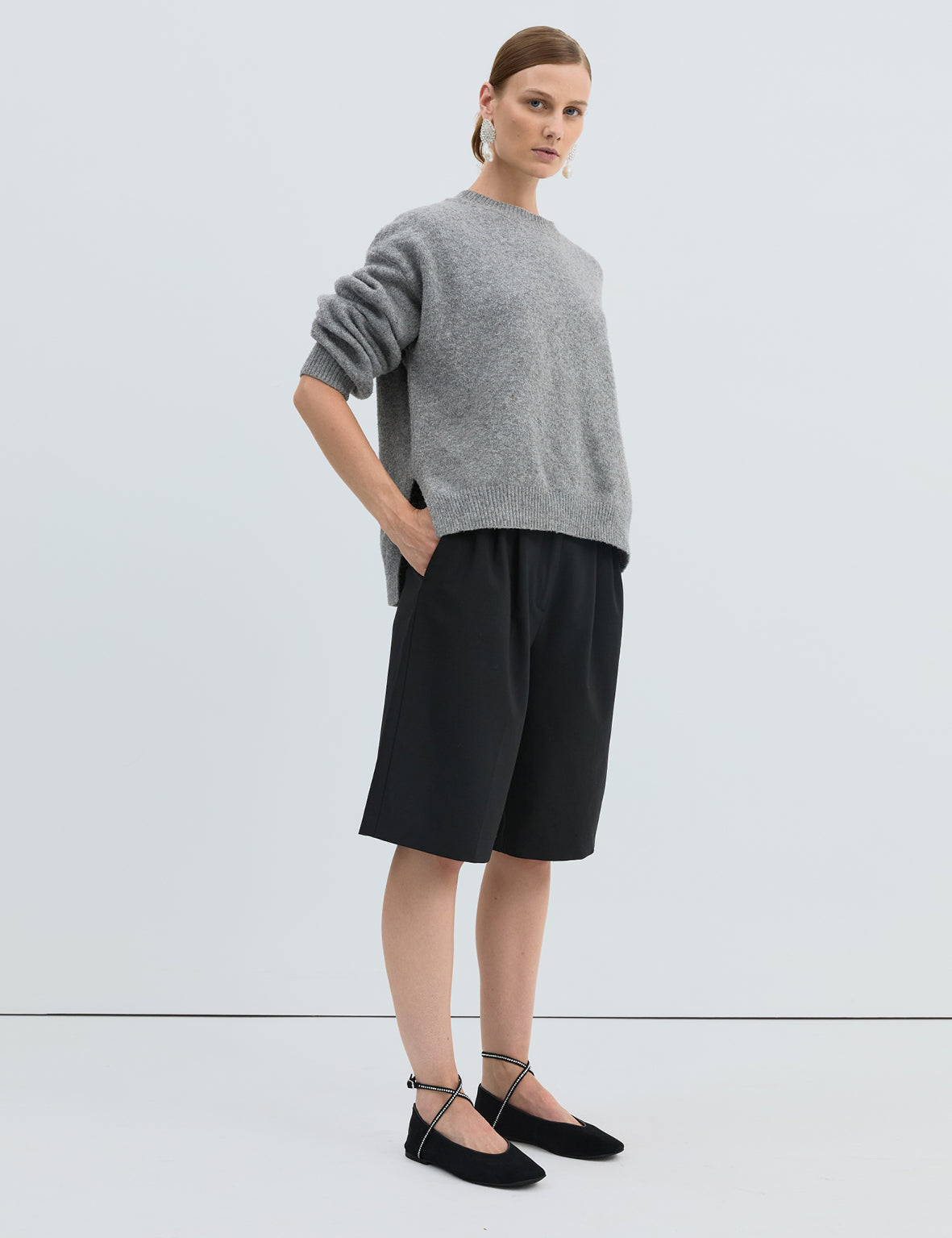 Maggie Flat - Black/Crystal