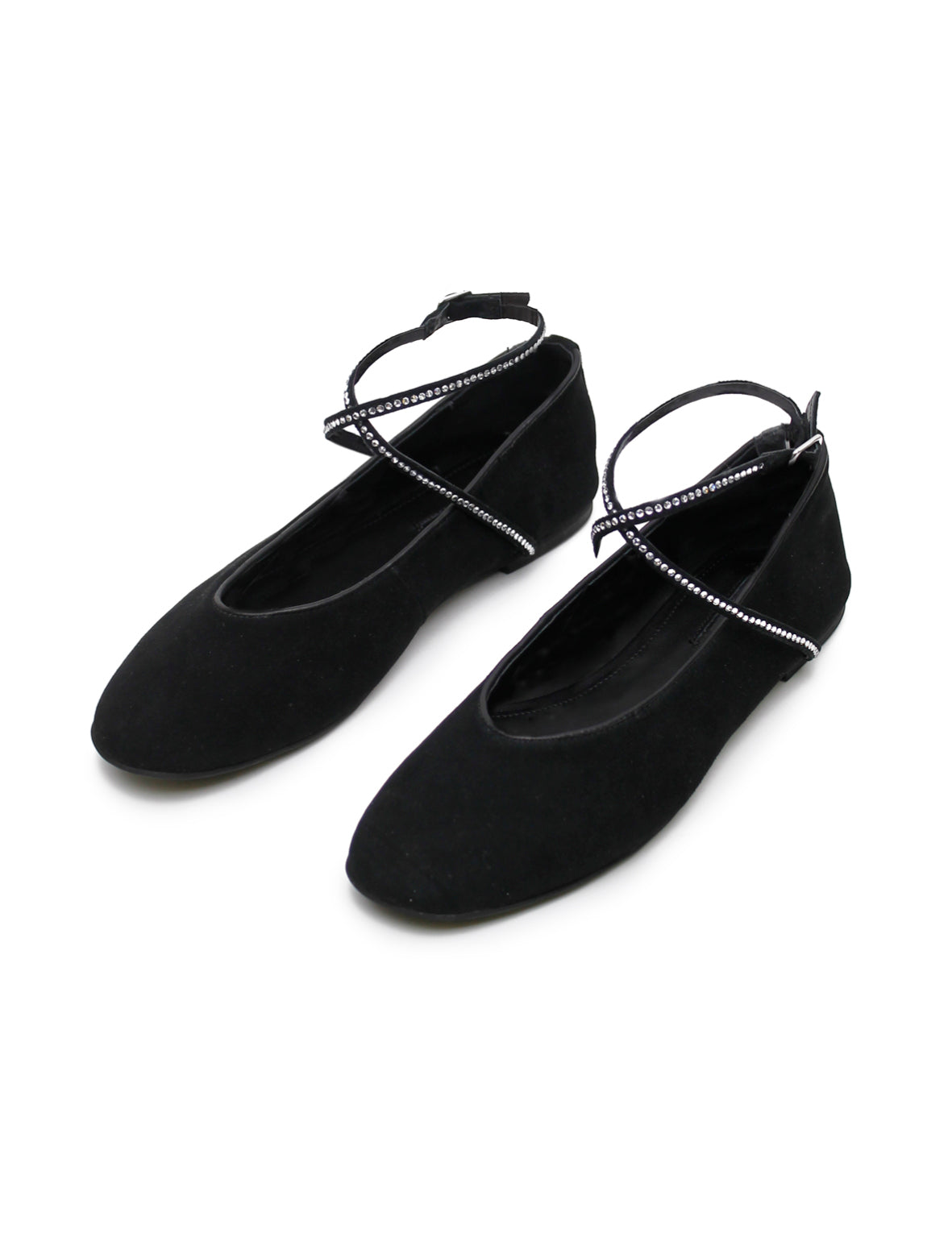 Maggie Flat - Black/Crystal
