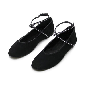 Maggie Flat - Black/Crystal