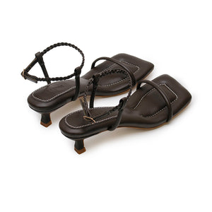 Padded Kitten Heel - Earth