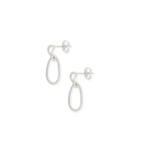 Paper Clip Small Earring - Silver