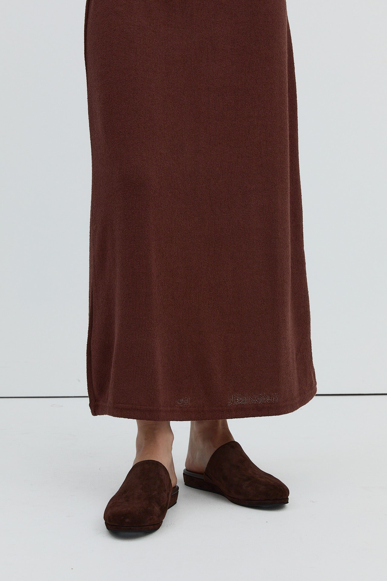 Plain Slip-On Brown Suede