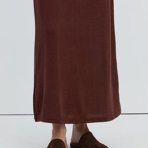 Plain Slip-On Brown Suede