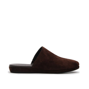 Plain Slip-On Brown Suede