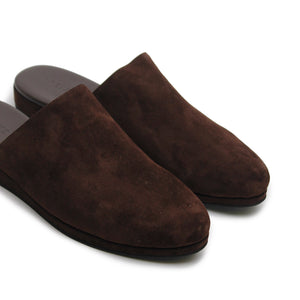 Plain Slip-On Brown Suede