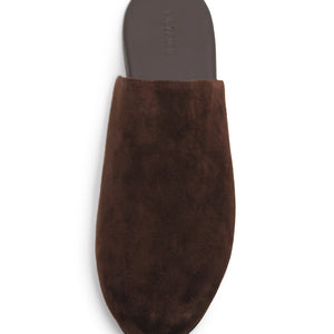 Plain Slip-On Brown Suede