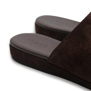 Plain Slip-On Brown Suede