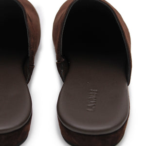 Plain Slip-On Brown Suede