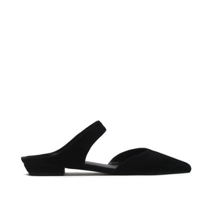 Pointed Mule Suede Black