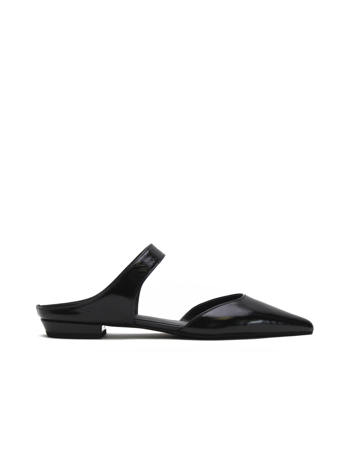 Pointed Mule Shiny Black – La Tribe