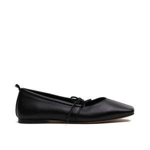 Square Toe Flat - Black