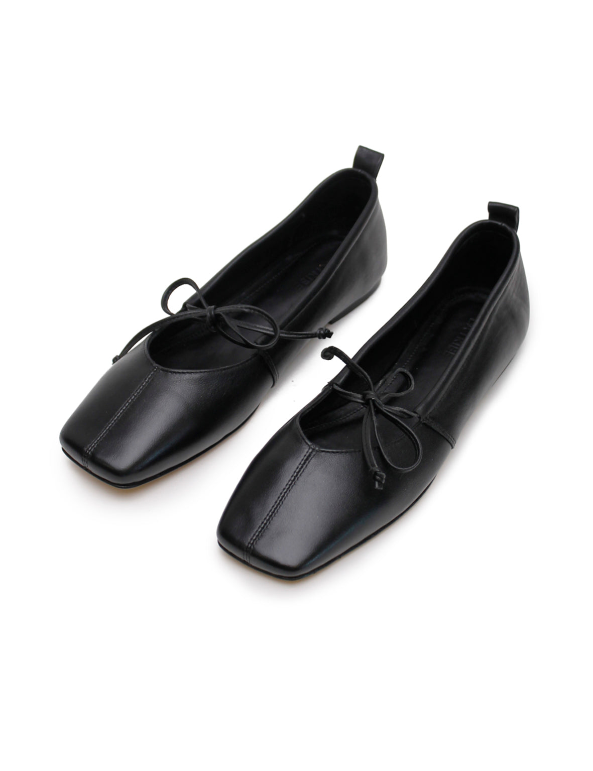 Square Toe Flat - Black