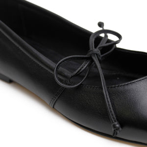 Square Toe Flat - Black