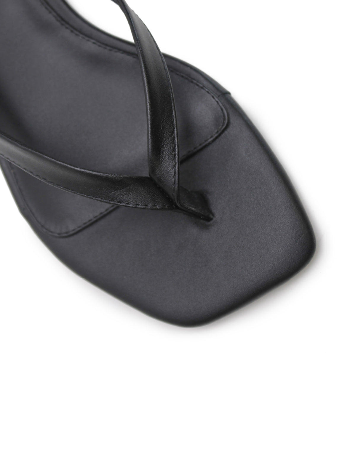 Square Toe Thong - Black