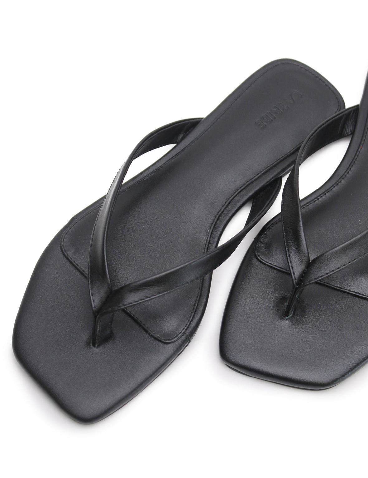 Square Toe Thong - Black