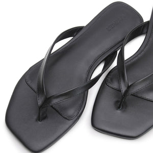 Square Toe Thong - Black
