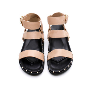 Studded Sandal - Nude