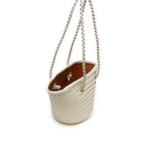 Woven Bucket Bag - Cream