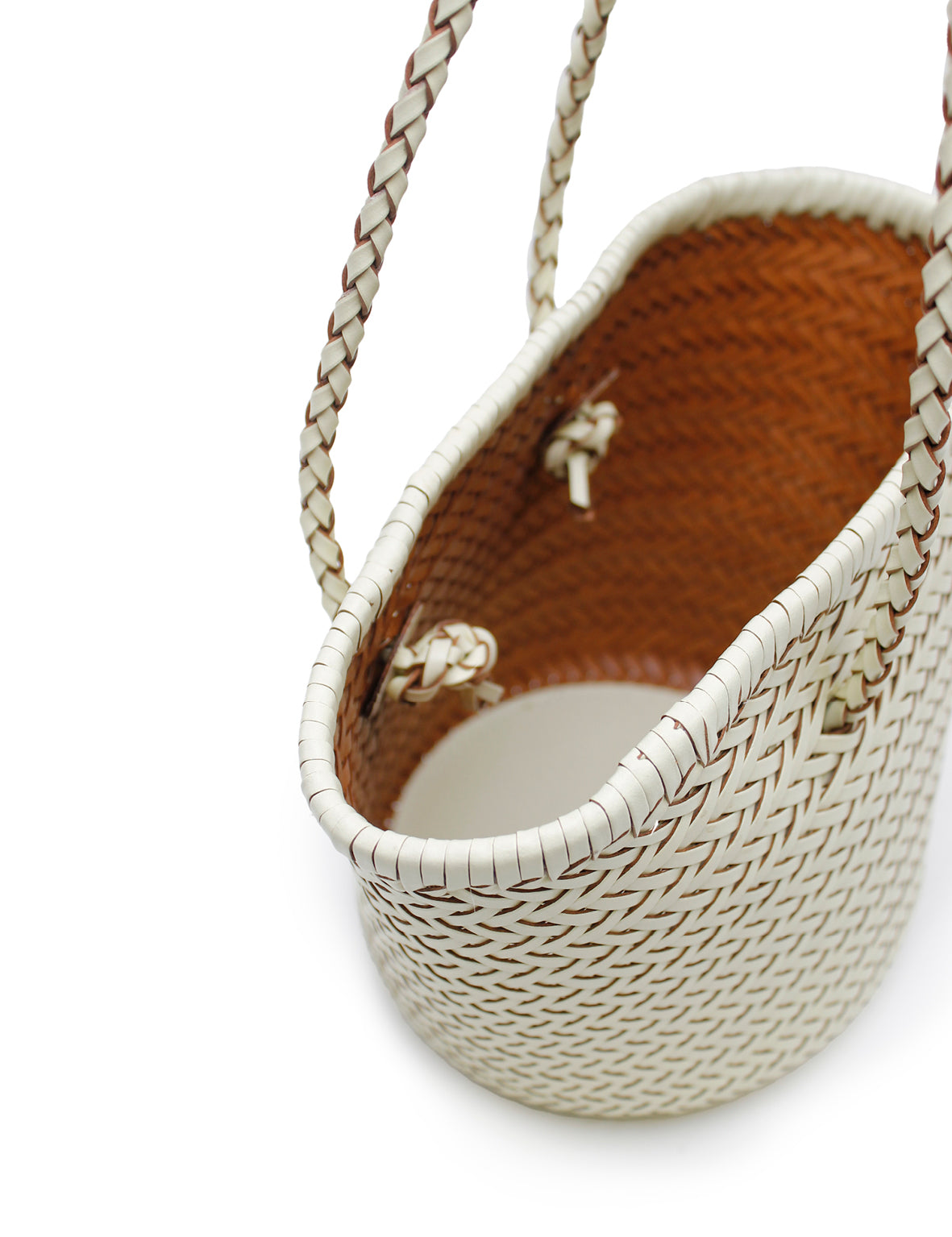 Woven Bucket Bag - Cream