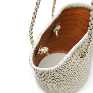Woven Bucket Bag - Cream