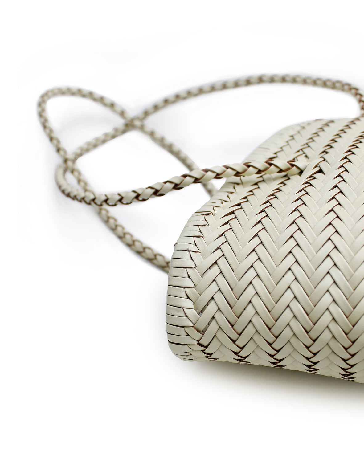 Woven Bucket Bag - Cream