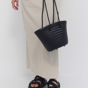 Woven Bucket Bag - Black