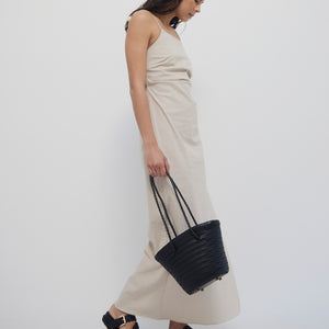 Woven Bucket Bag - Black