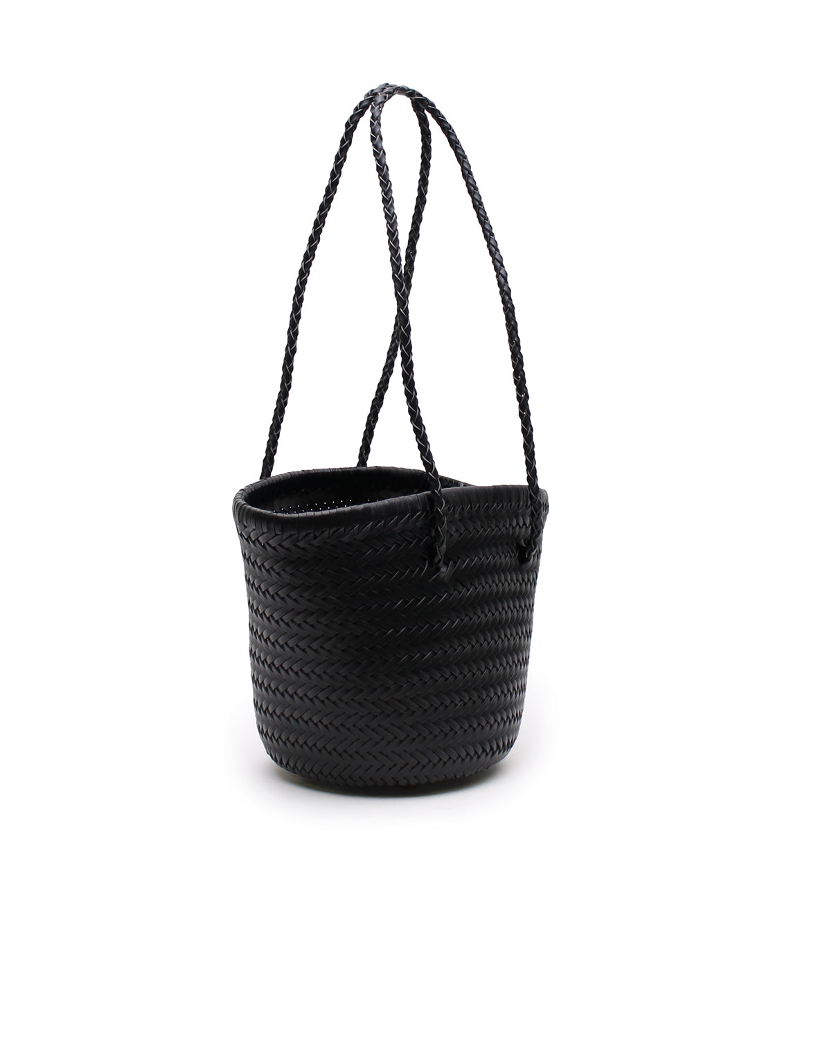Woven Bucket Bag - Black
